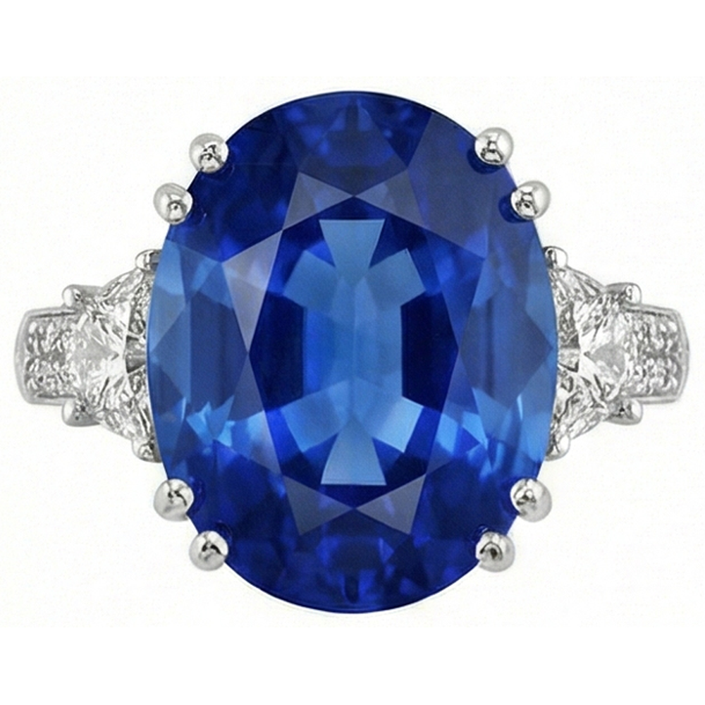naturel oval diamant 3carats bague angle de côté