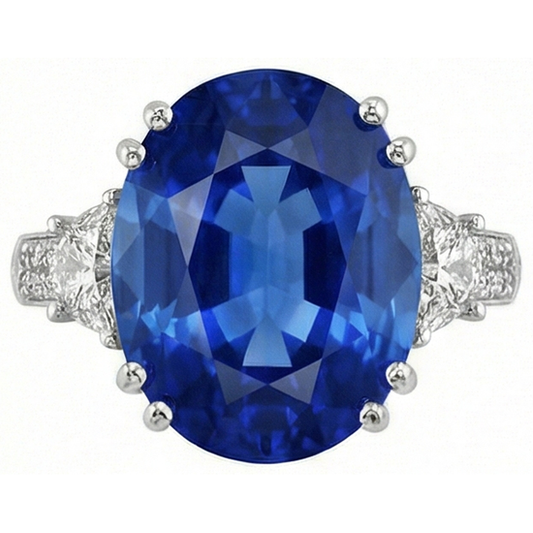 naturel oval diamant 3carats bague angle de côté