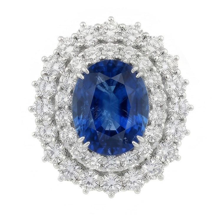 naturel cushion diamant 9.75carats bague angle de côté