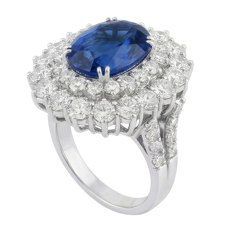 naturel cushion diamant 9.75carats bague détail rapproché