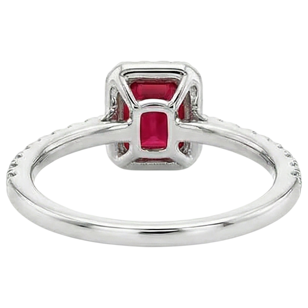 naturel rubis 2.30carats bague vue de profil