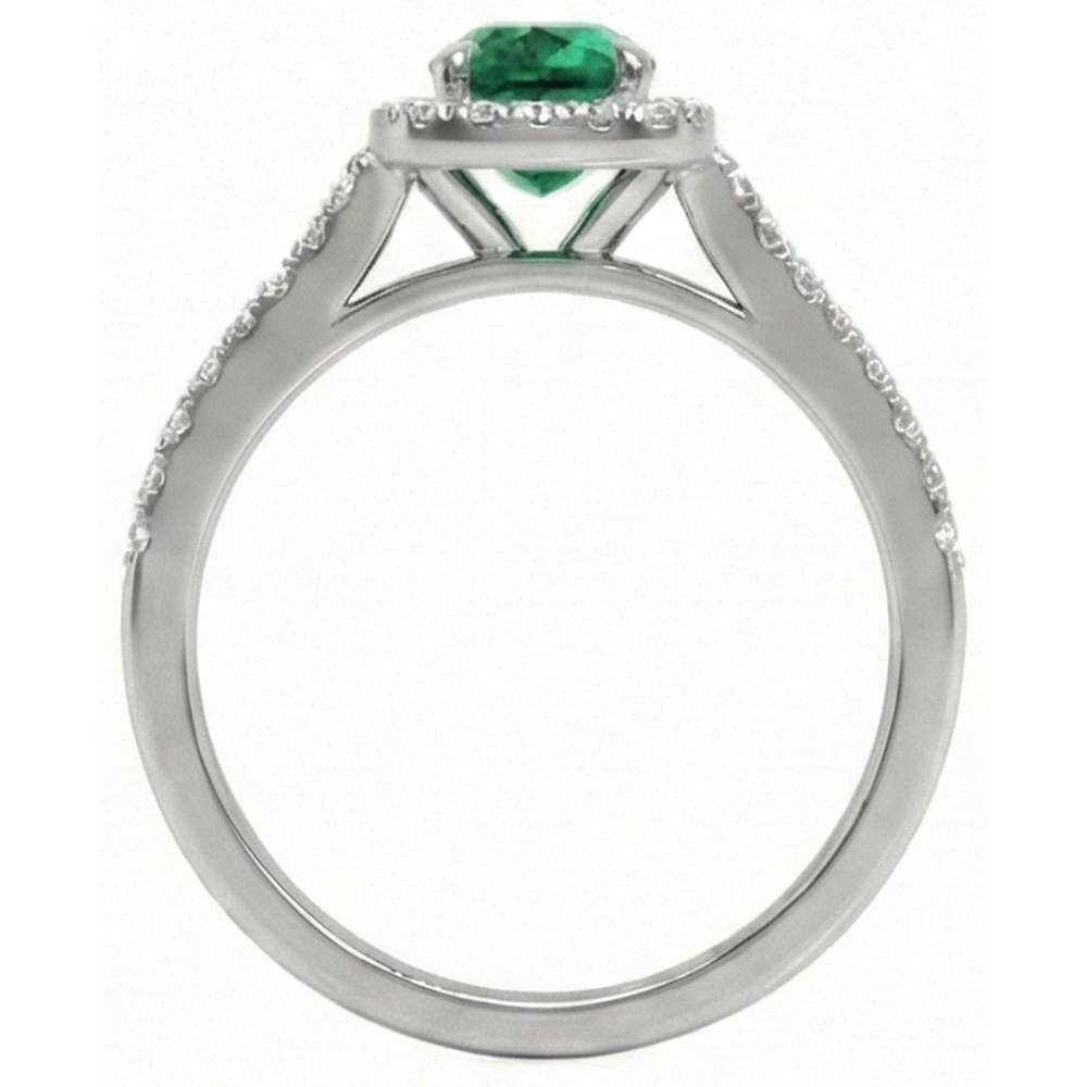 naturel oval diamant 5.75carats bague vue de profil