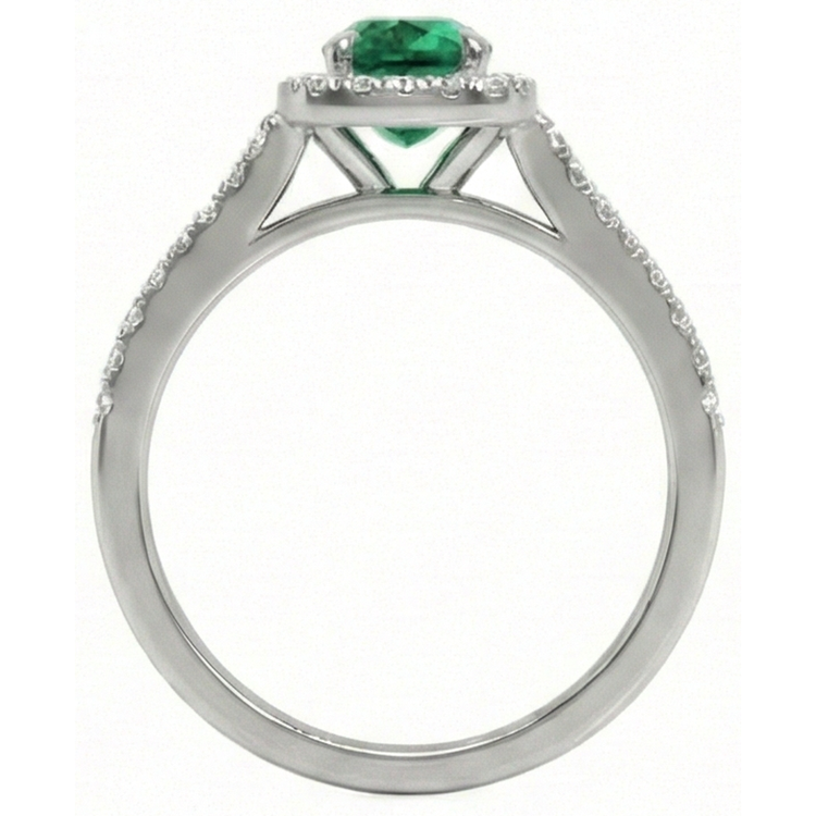 naturel oval diamant 5.75carats bague vue de profil