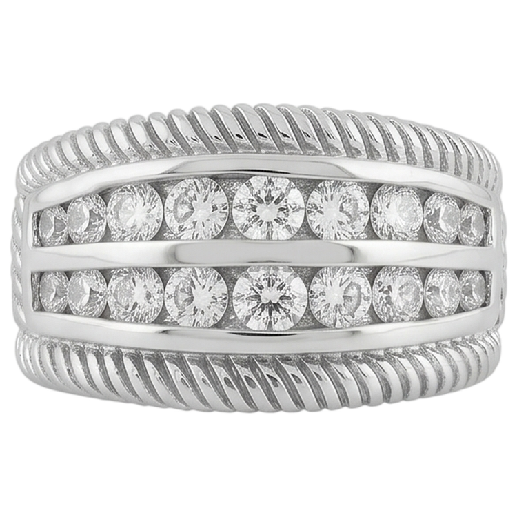 Bague anniversaire main droite diamant rond 2.50 carats