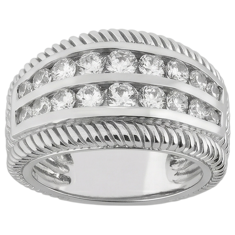 Bague anniversaire main droite diamant rond 2.50 carats
