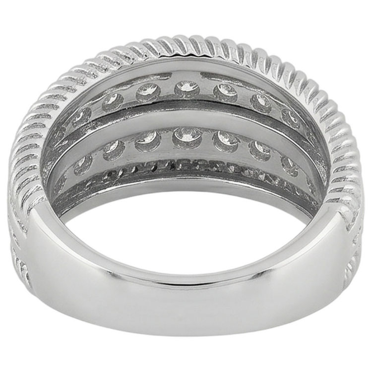 Bague anniversaire main droite diamant rond 2.50 carats