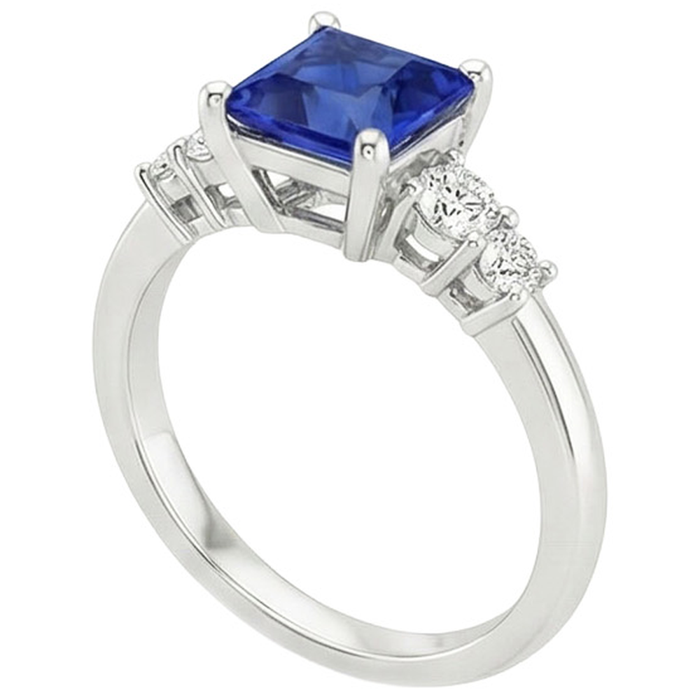 naturel diamant 5.50carats bague angle de côté