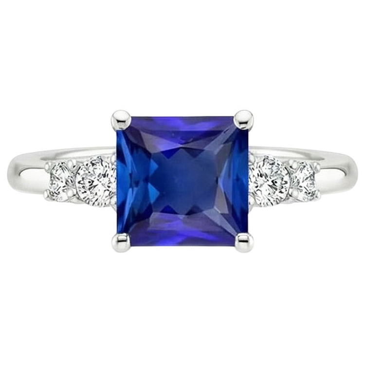 naturel diamant 5.50carats bague sur blanc