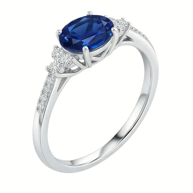 naturel oval diamant 3.50carats bague angle de côté