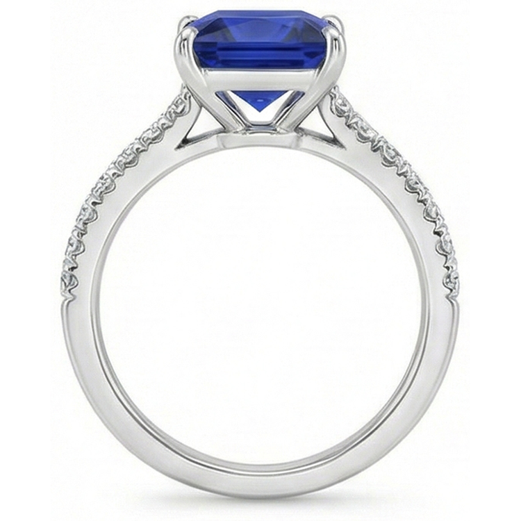 naturel diamant 5.50carats bague sur blanc