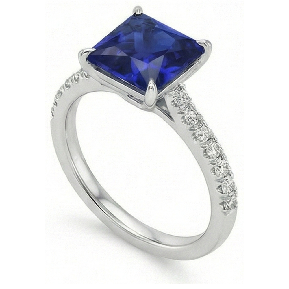 naturel diamant 5.50carats bague angle de côté