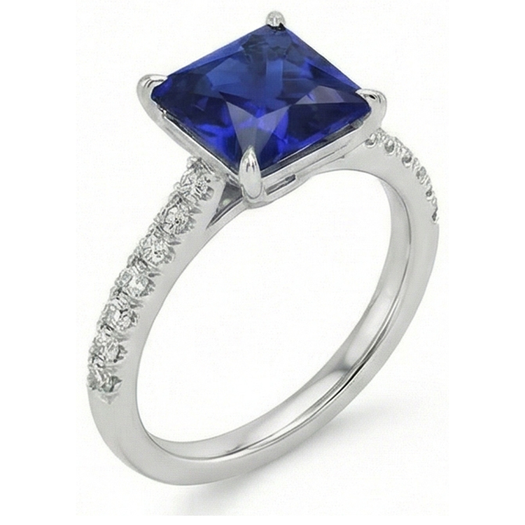 naturel diamant 5.50carats bague vue de dessus