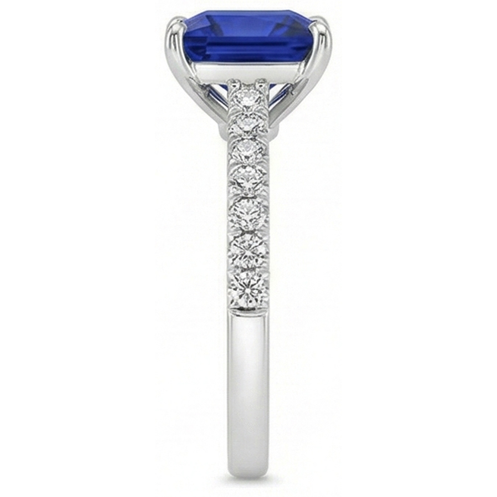 naturel diamant 5.50carats bague vue de profil