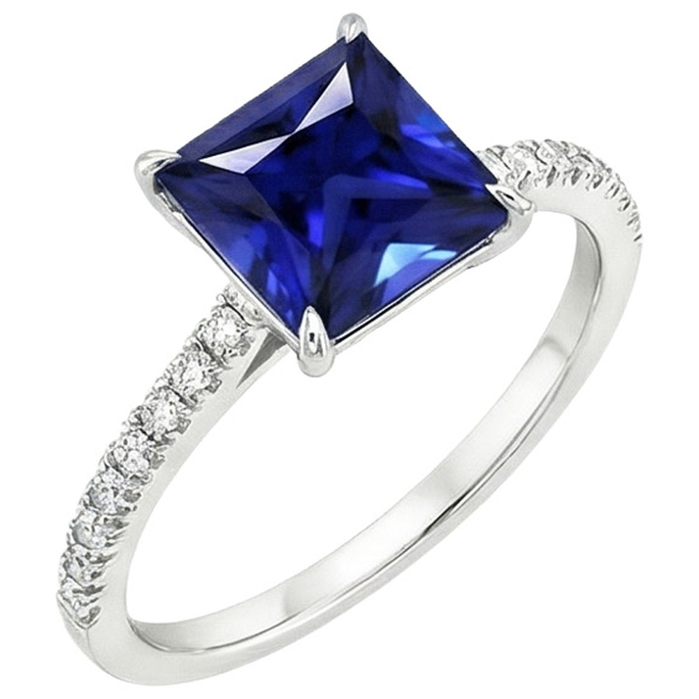 naturel diamant 5.5carats bague angle de côté