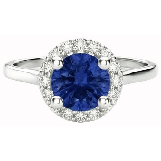 naturel round diamant 2carats bague angle de côté