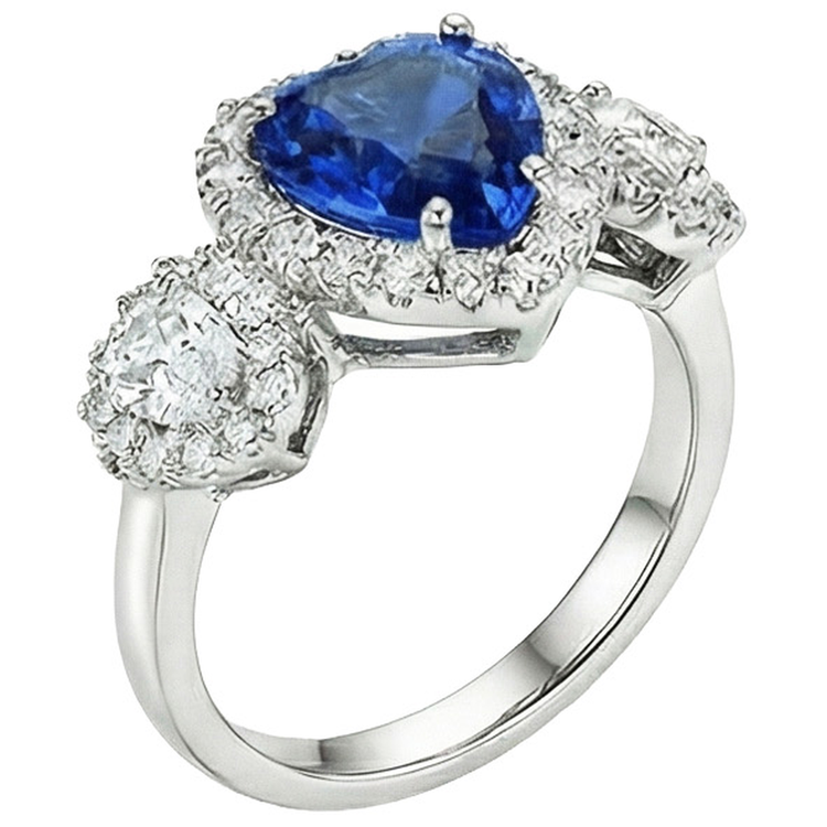 naturel round diamant 7carats bague angle de côté