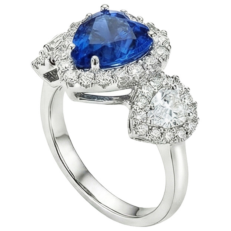 naturel round diamant 7carats bague vue de dessus