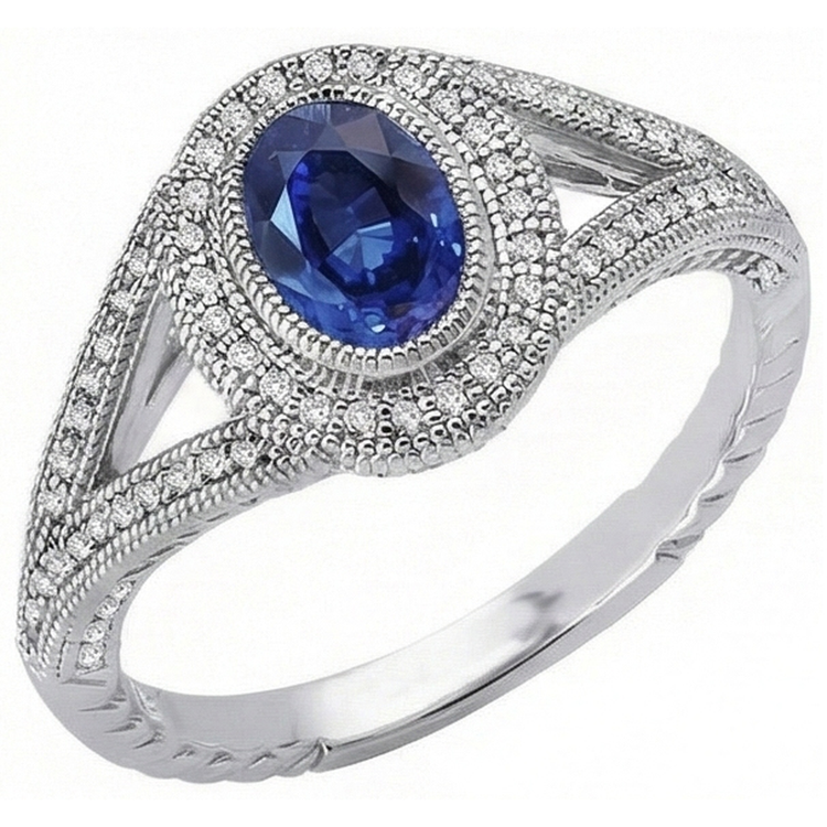 naturel round diamant 3.51carats bague vue de dessus