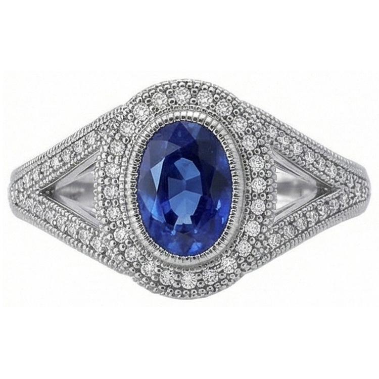naturel round diamant 3.51carats bague angle de côté