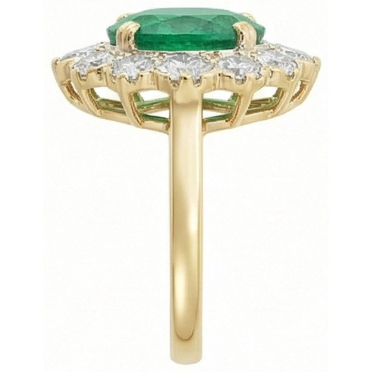 Bague de Cocktail Vert Emeraude