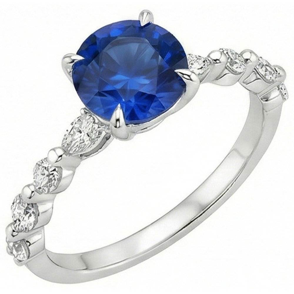 naturel marquise diamant 4carats bague angle de côté