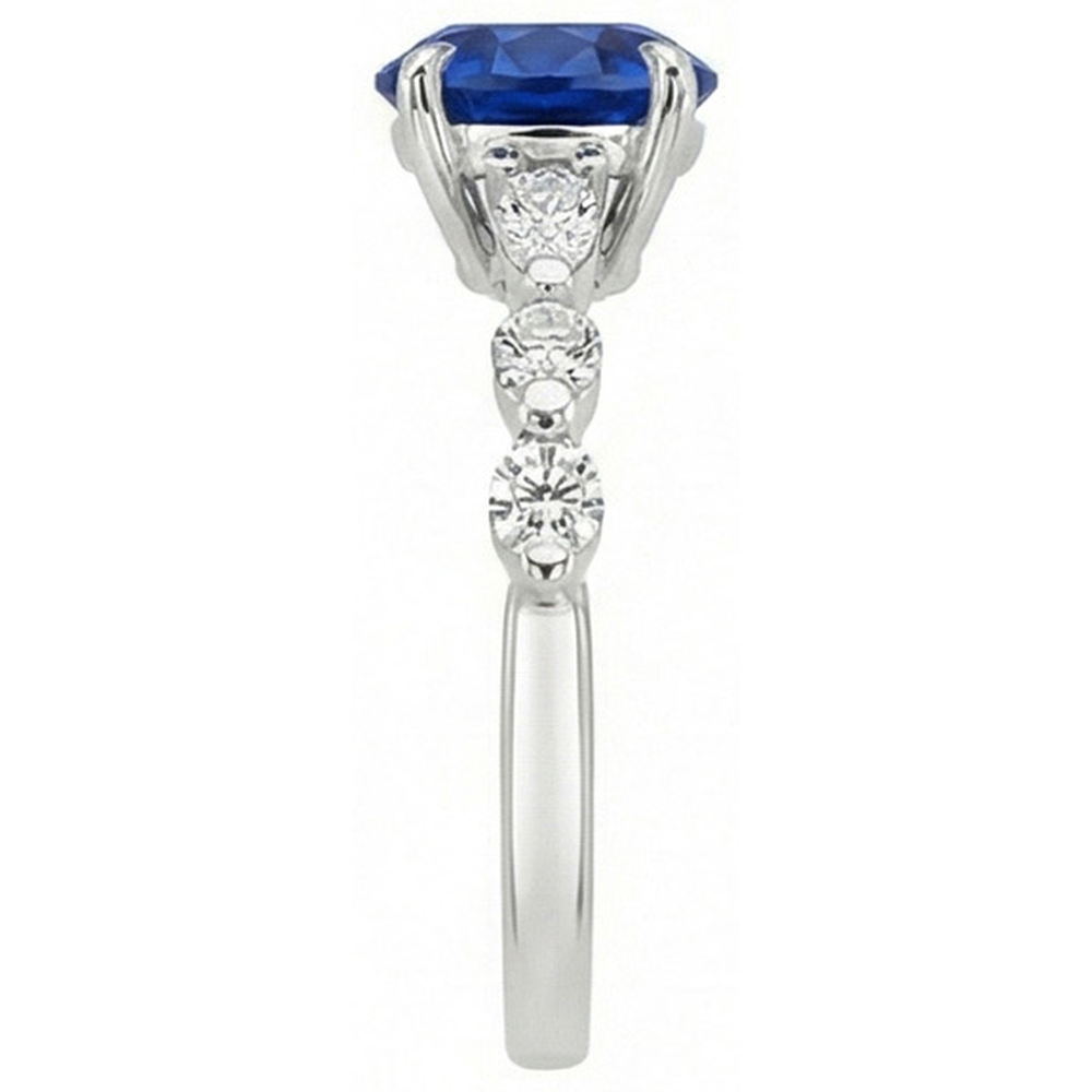naturel marquise diamant 4carats bague vue de profil