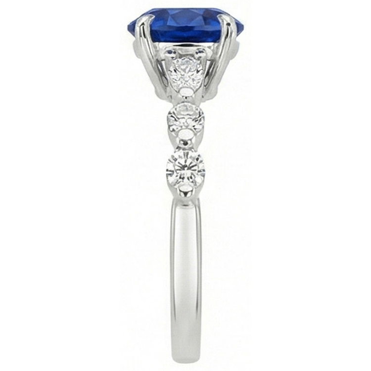 naturel marquise diamant 4carats bague vue de profil