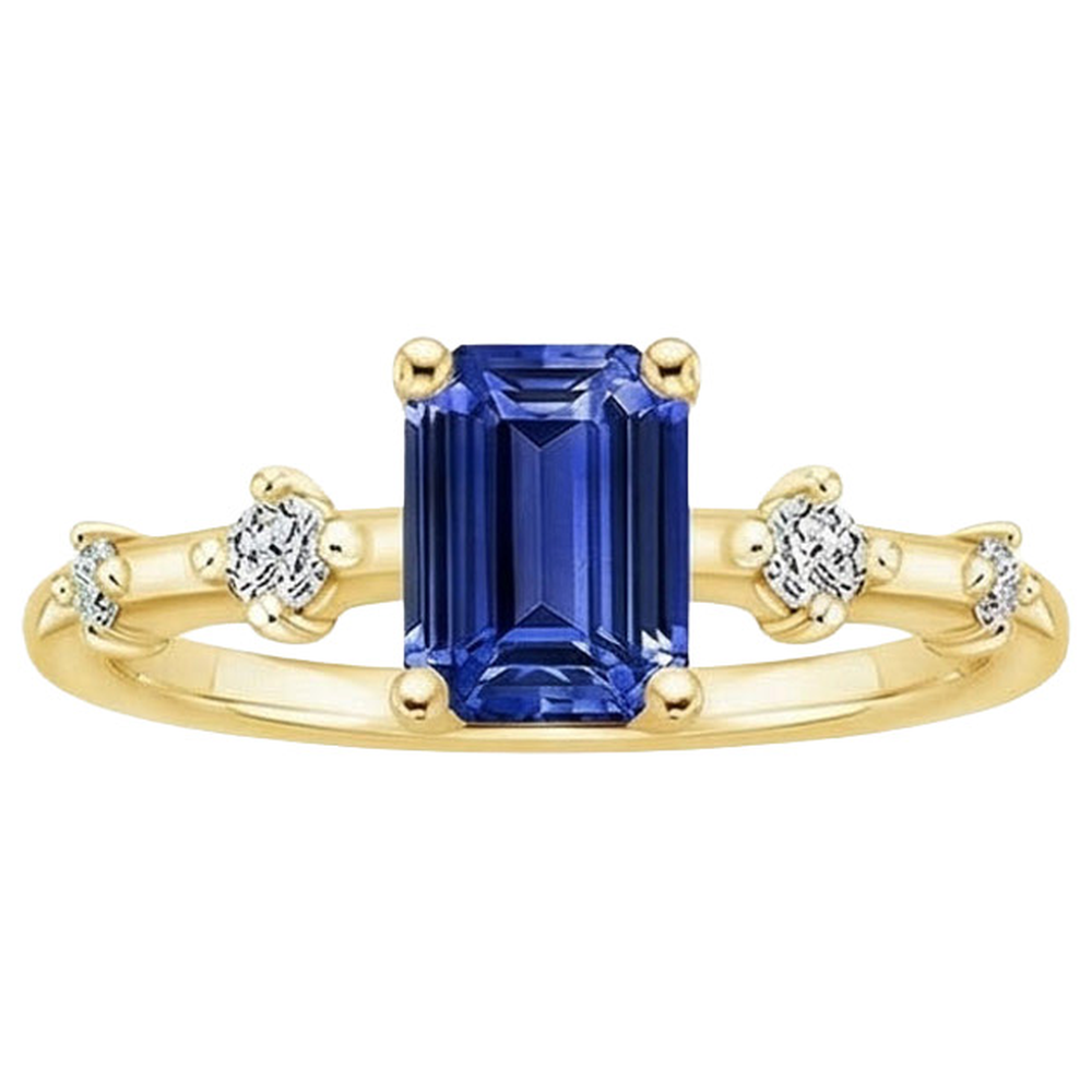 naturel diamant 3.50carats bague vue de profil