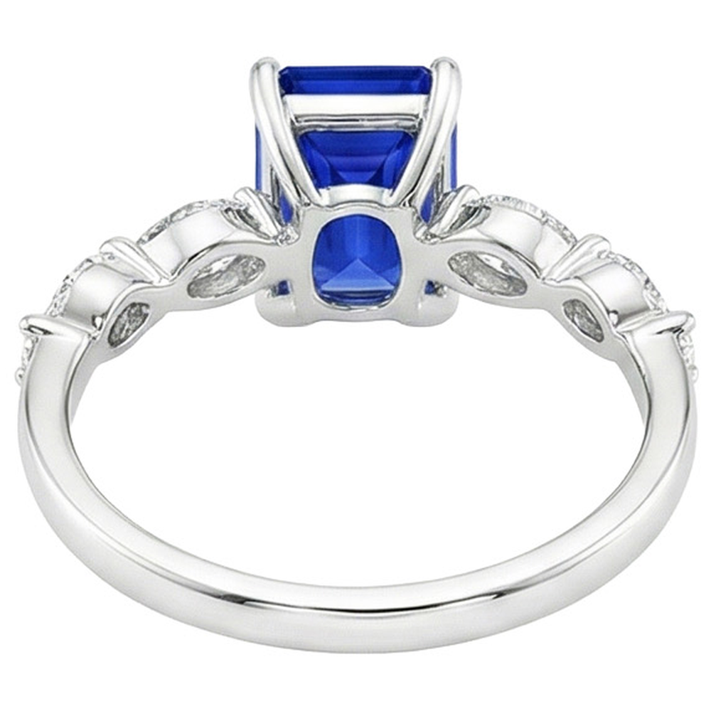 naturel marquise diamant 4.50carats bague angle de côté