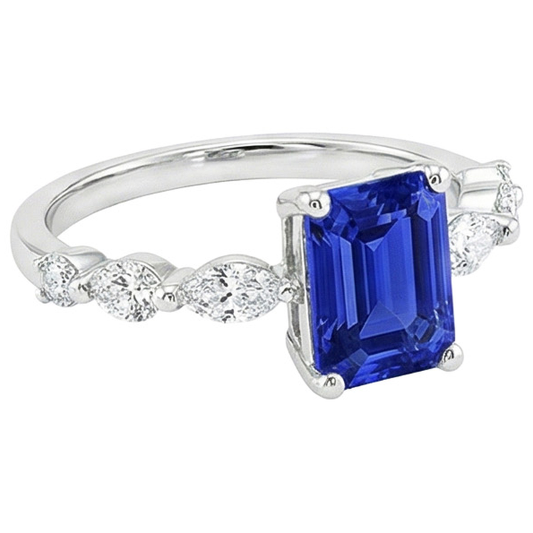 naturel marquise diamant 4.50carats bague vue de dessus