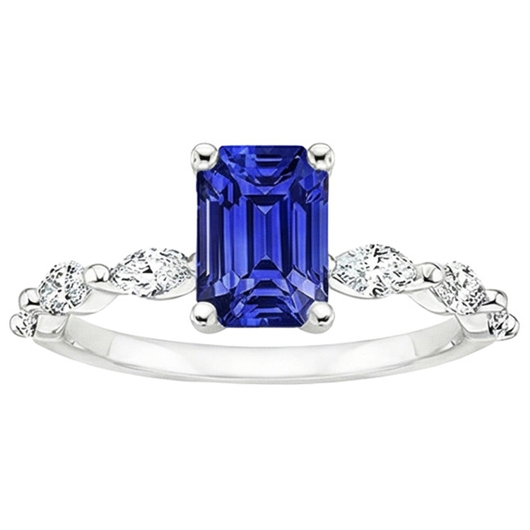 naturel marquise diamant 4.50carats bague vue de profil