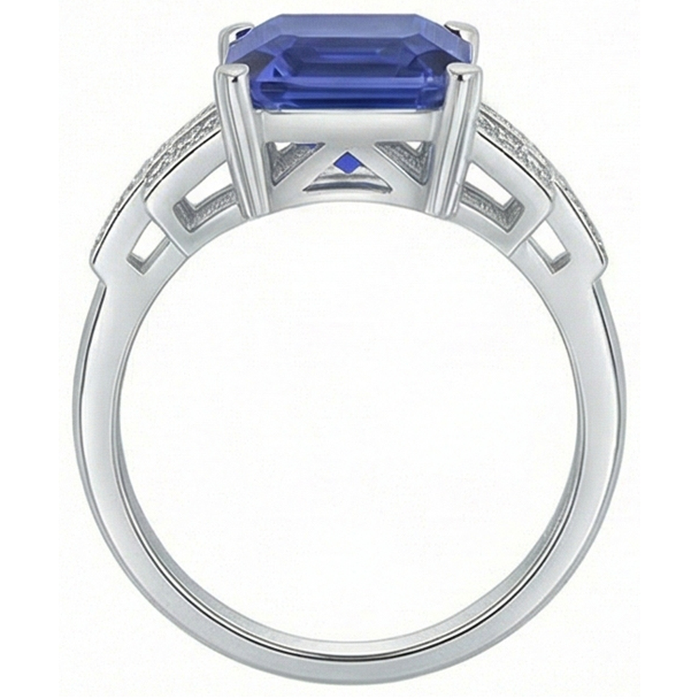 naturel diamant 4carats bague sur blanc