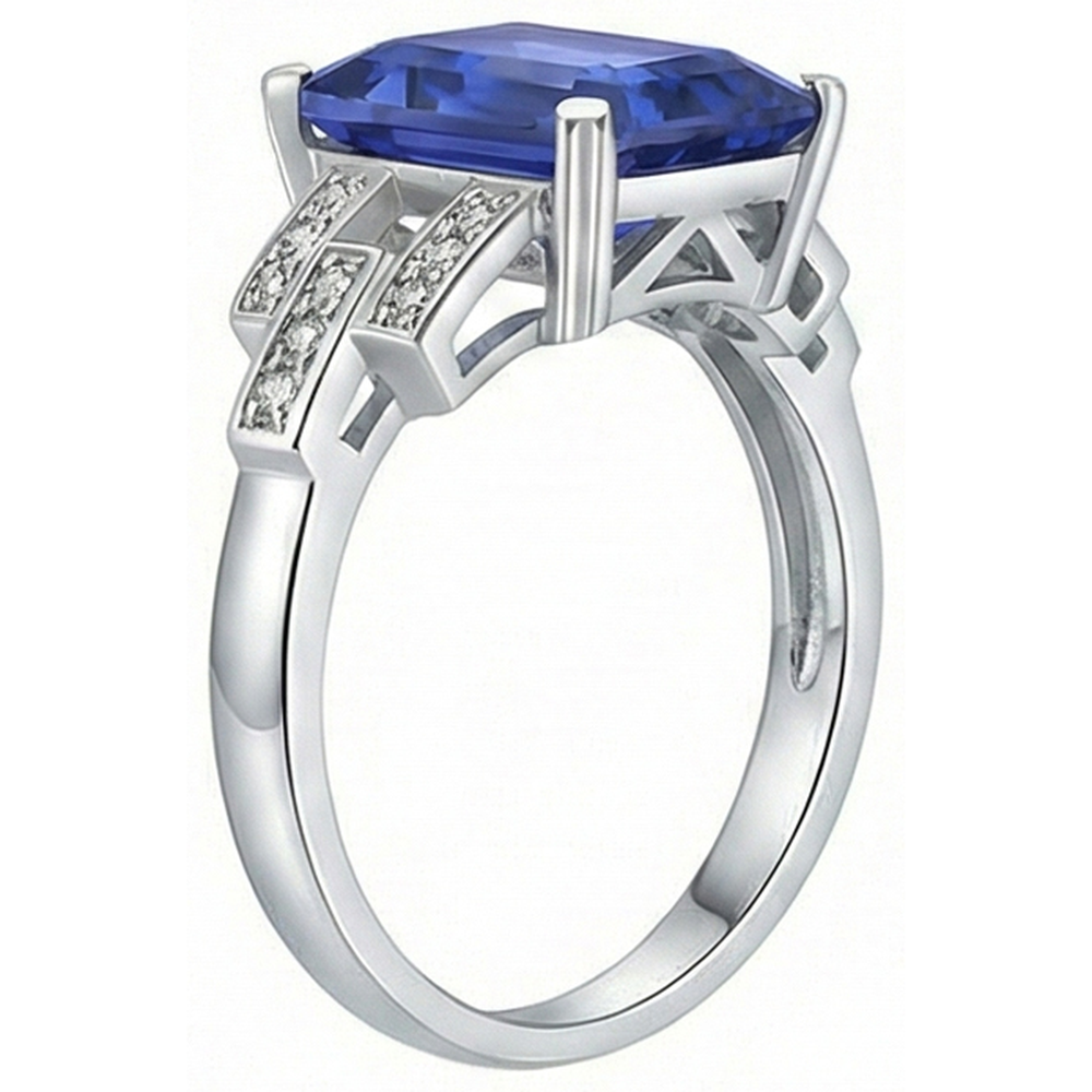 naturel diamant 4carats bague vue de dessus