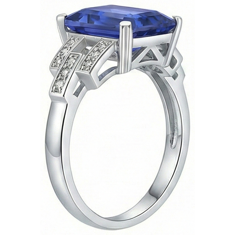 naturel diamant 4carats bague vue de dessus