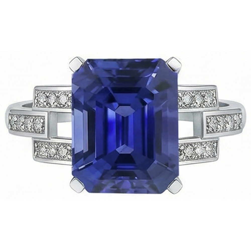 naturel diamant 4carats bague détail rapproché
