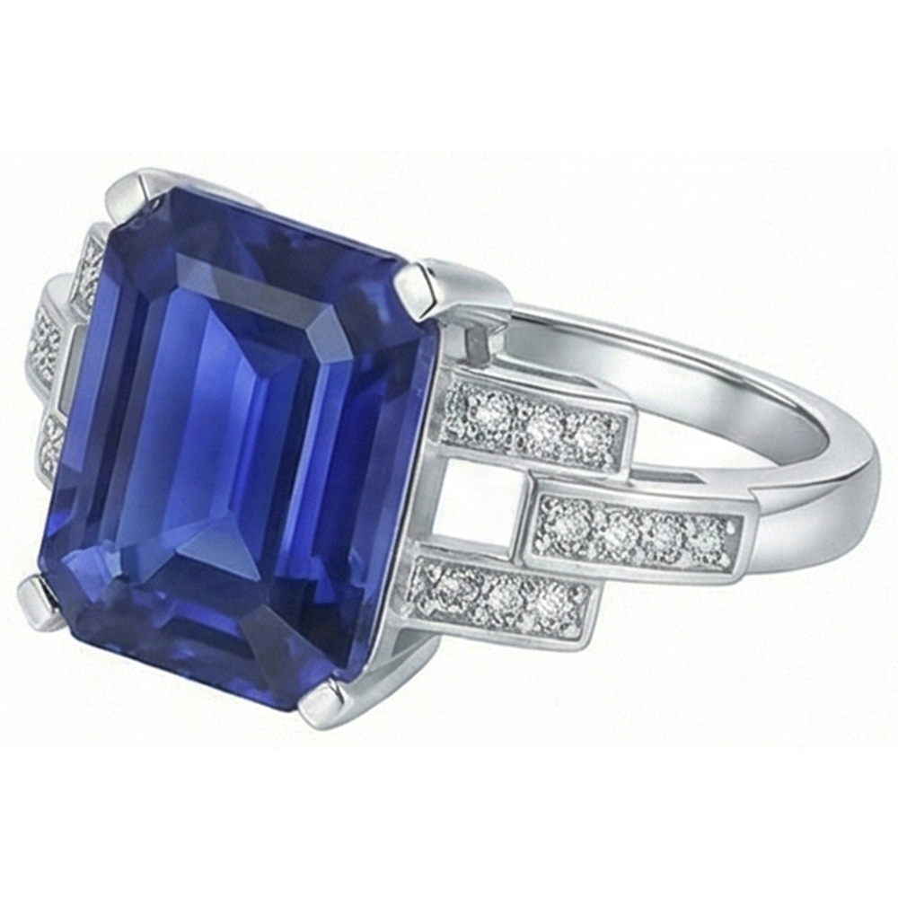 naturel diamant 4carats bague angle de côté