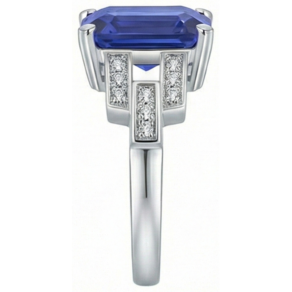 naturel diamant 4carats bague vue de profil