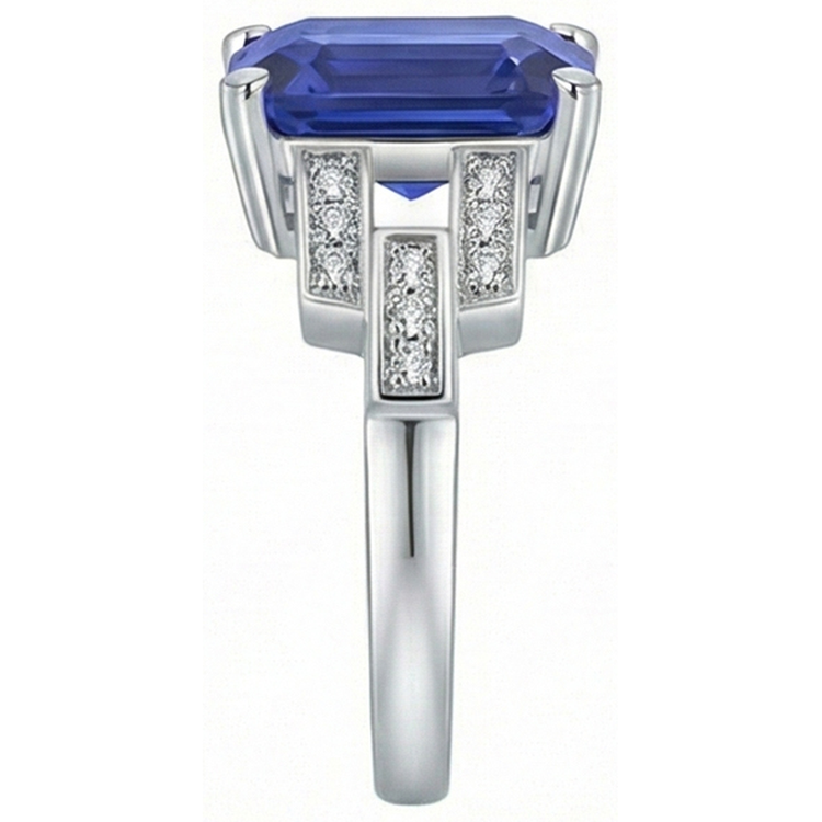 naturel diamant 4carats bague vue de profil
