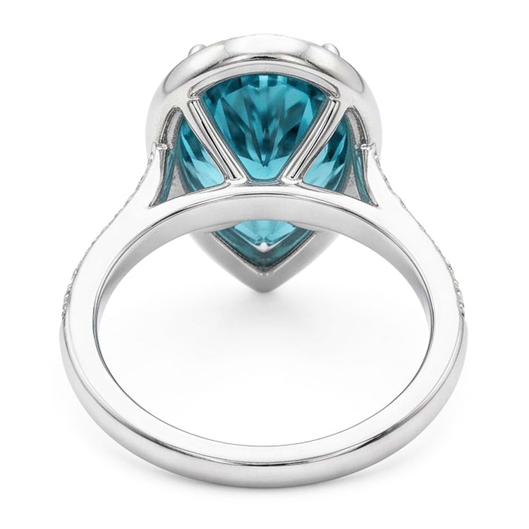 Bague de Fiançailles Diamant Naturels Extraits des Mines ( et non cultivés en laboratoire ) Bleu Naturel