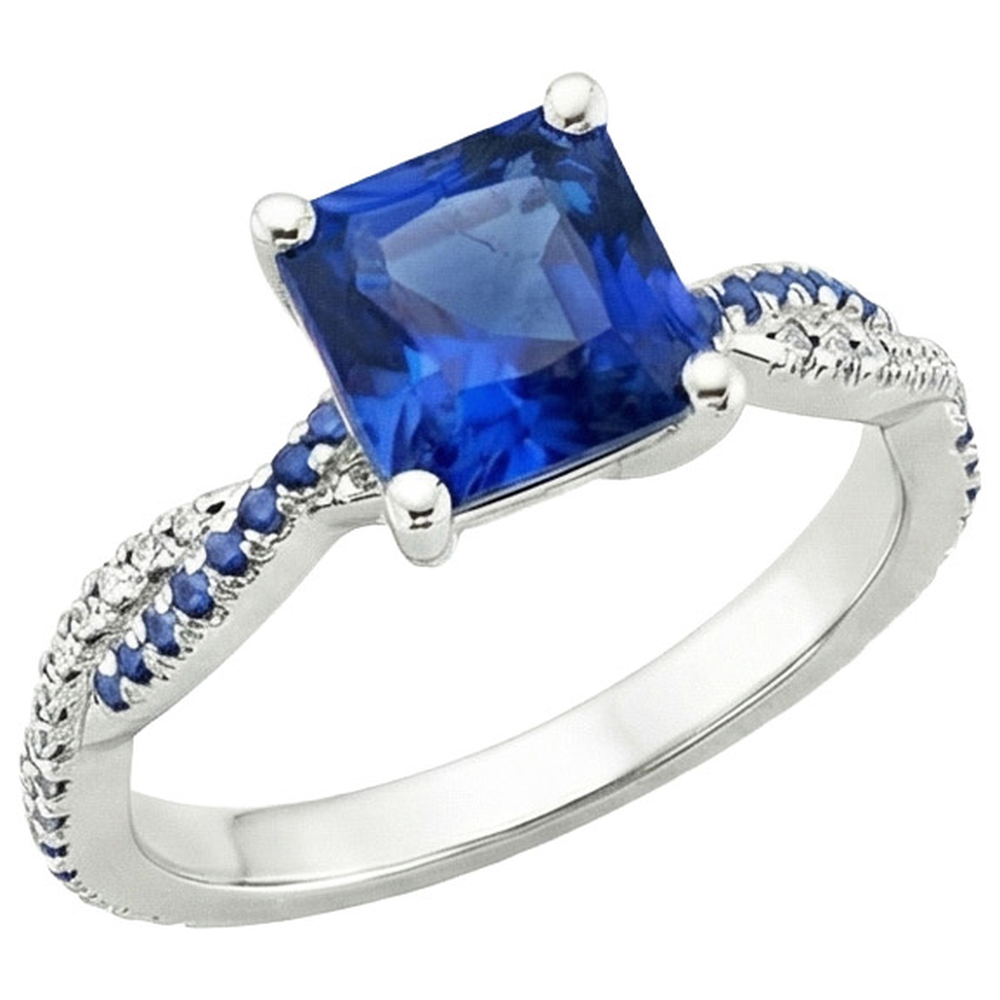 naturel round diamant 3.45carats bague angle de côté
