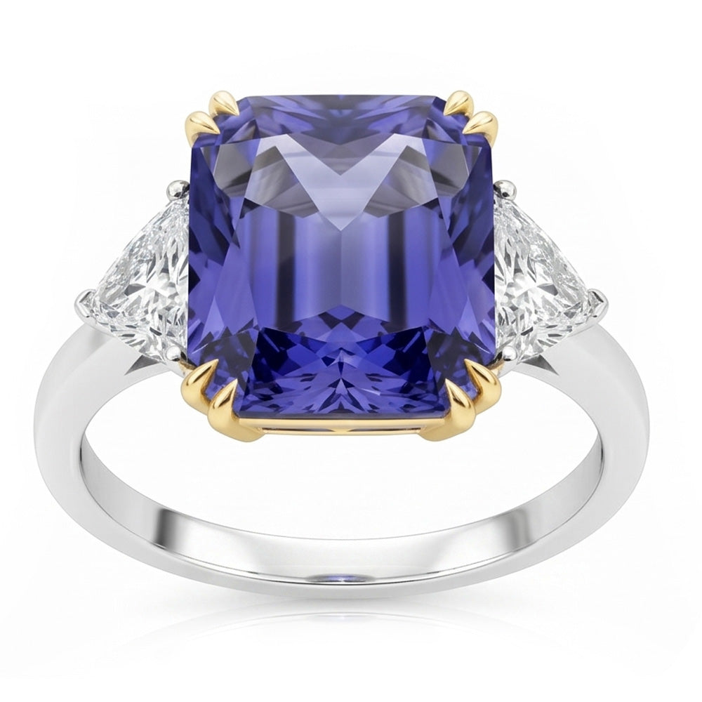 Bague de Fiançailles Diamant Naturels Extraits des Mines ( et non cultivés en laboratoire ) Saphir 7 Carat