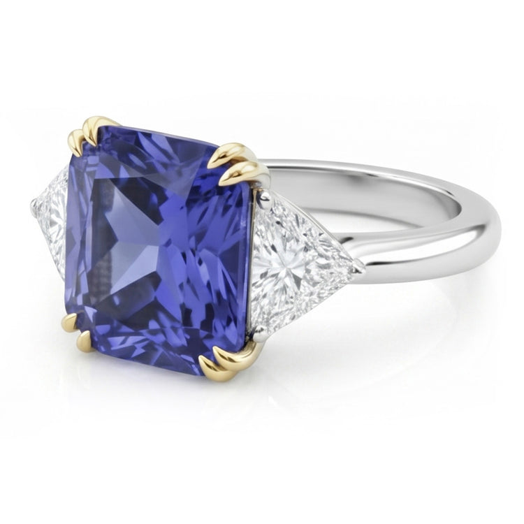 Bague de Fiançailles Diamant Naturels Extraits des Mines ( et non cultivés en laboratoire ) Saphir 7 Carat