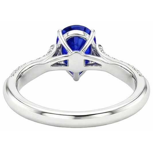 naturel pear diamant 3carats bague angle de côté