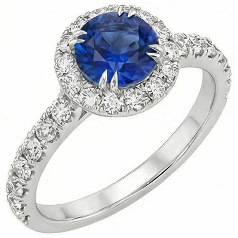 naturel round diamant 3.50carats bague angle de côté