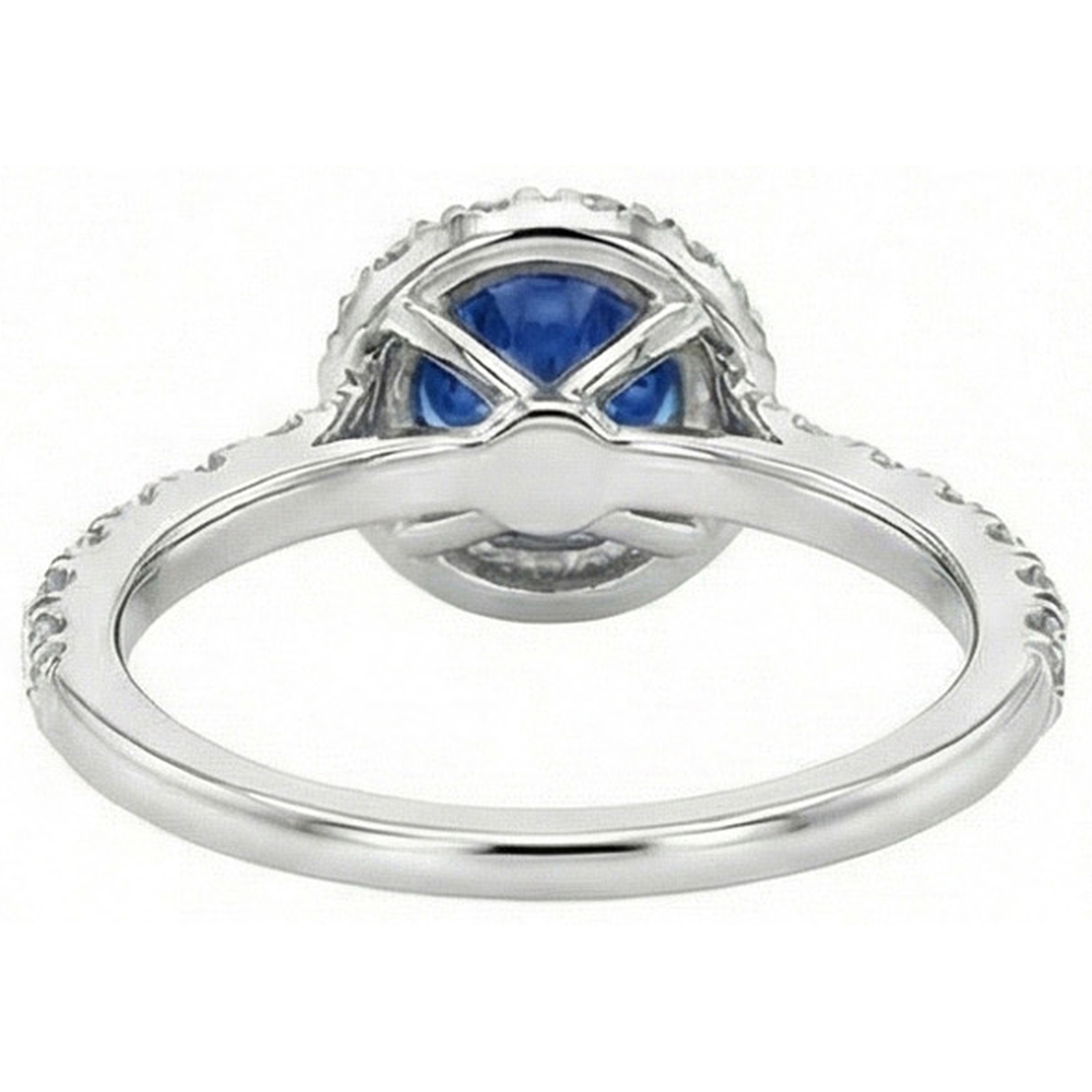 naturel round diamant 3.50carats bague sur blanc