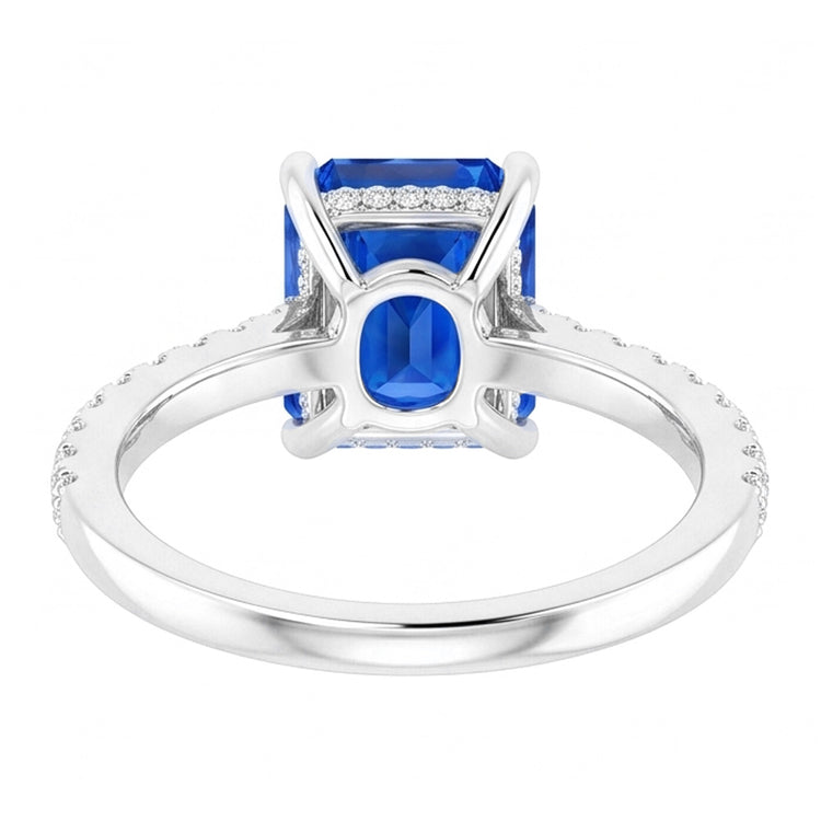 Bague de Fiançailles Diamant Saphir Radieux