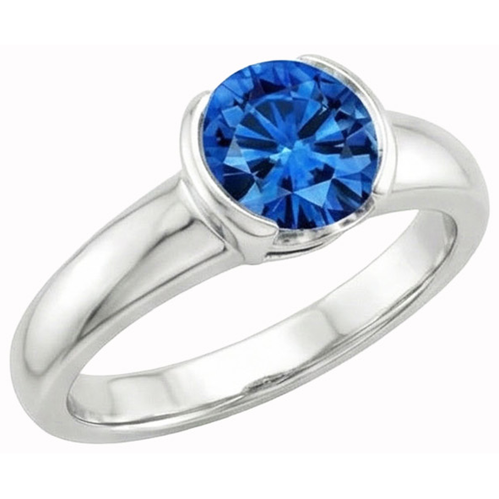 naturel round diamant 1.50carats bague vue de face
