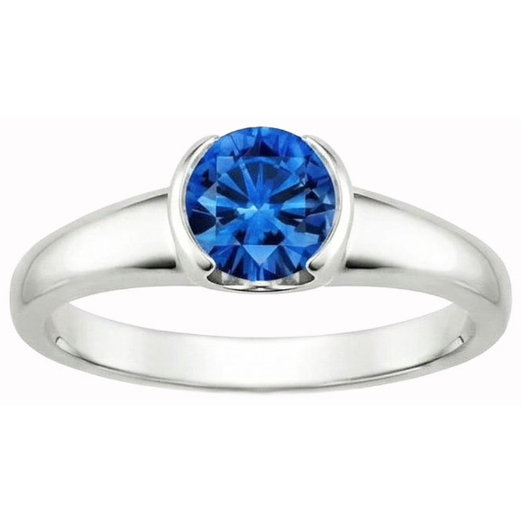 naturel round diamant 1.50carats bague angle de côté