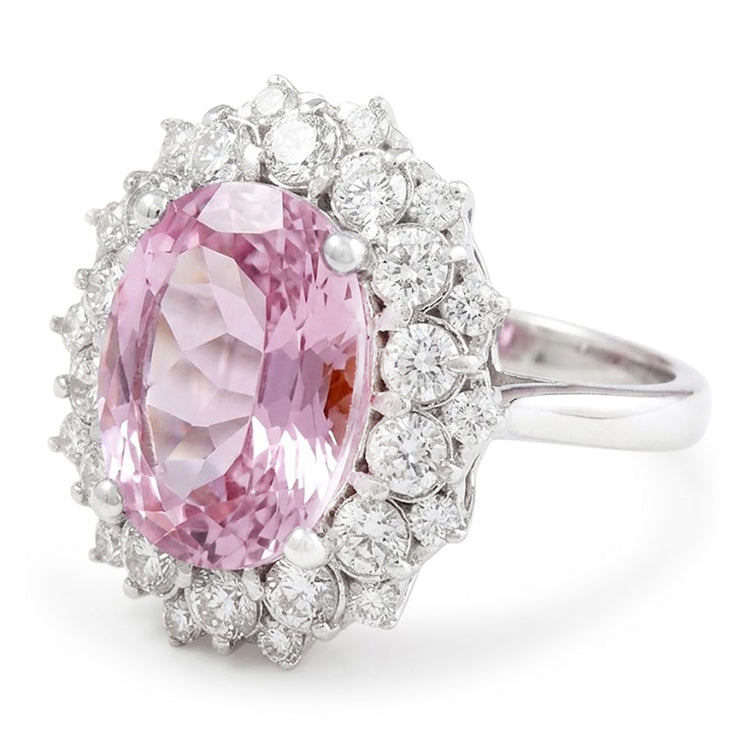 Bague de Fiançailles En Pierre Gemme Kunzite