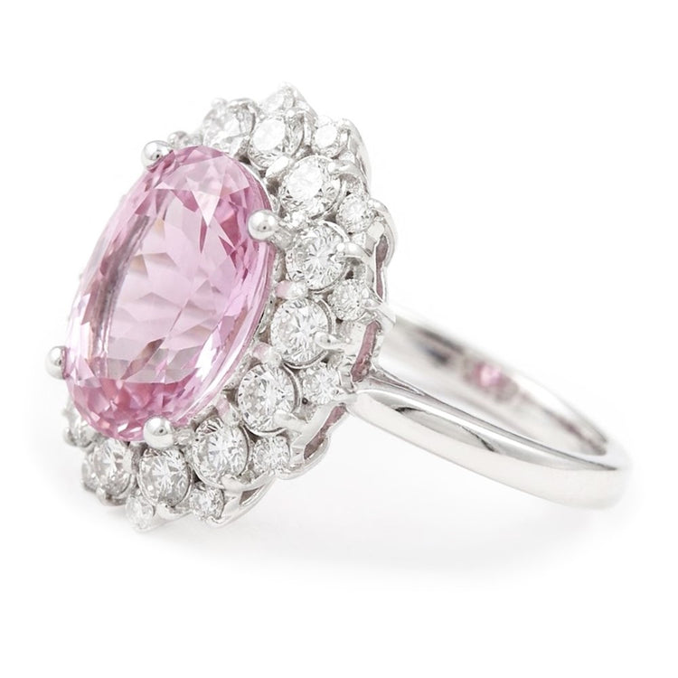 Bague de Fiançailles En Pierre Gemme Kunzite